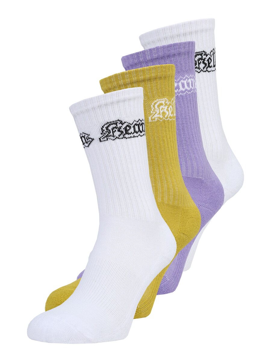 

Носки Mister Tee Hell Heaven, цвет Mustard/Purple/White