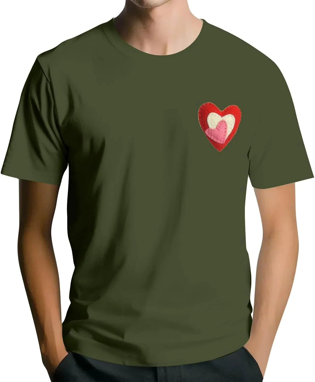 

Футболка мужская Valentine's Day с принтом в виде сердца FQZWONG