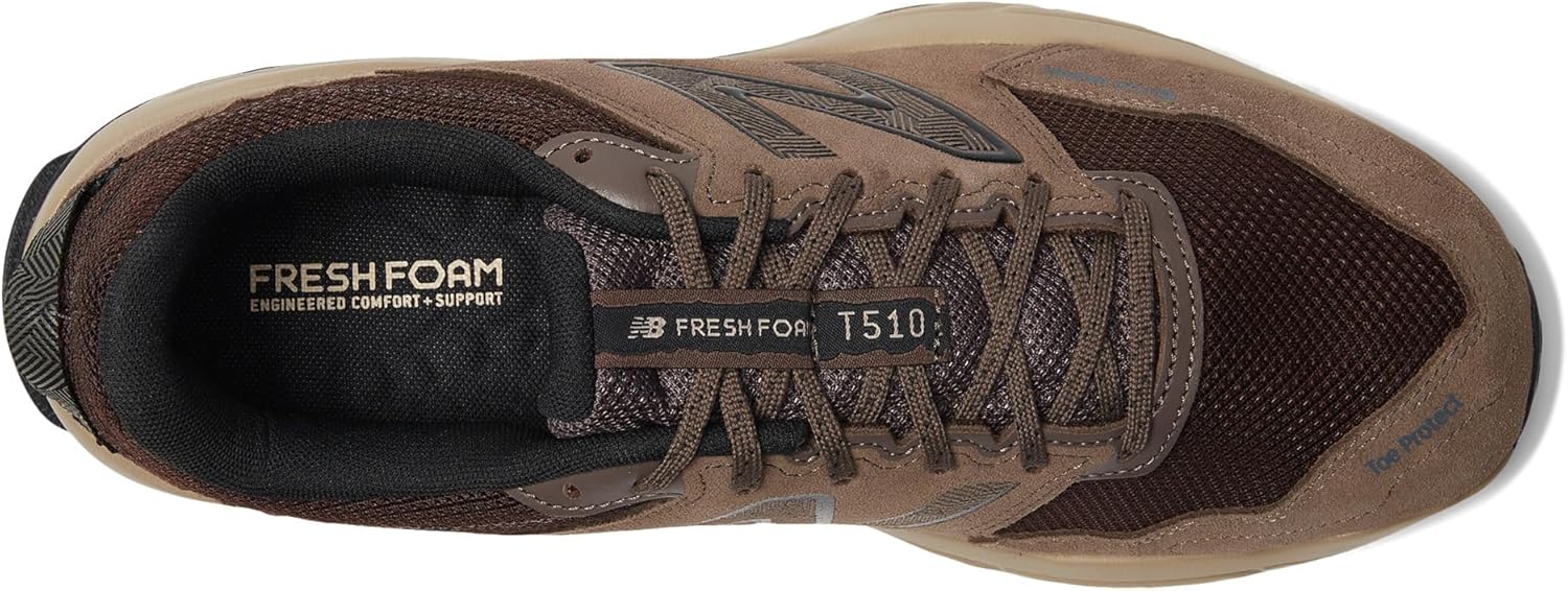 Мужские кроссовки для трейлраннинга New Balance Fresh Foam 510 V6 с водоотталкивающей защитой, черный — фото 2