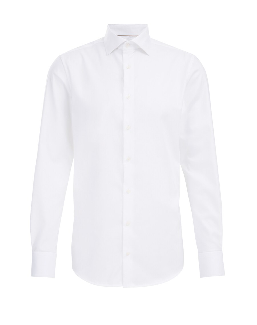 

Повседневная рубашка WE Fashion Slim fit Button Up Shirt, белый