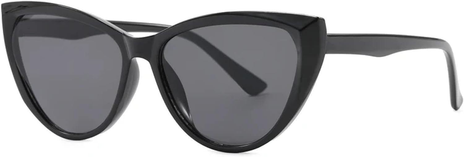 

Солнцезащитные очки с защитой от УФ-излучения UV400 | «Кошачий глаз», большая оправа | Для женщин и мужчин, для занятий спортом на открытом воздухе и вождения DSVIGF, Black