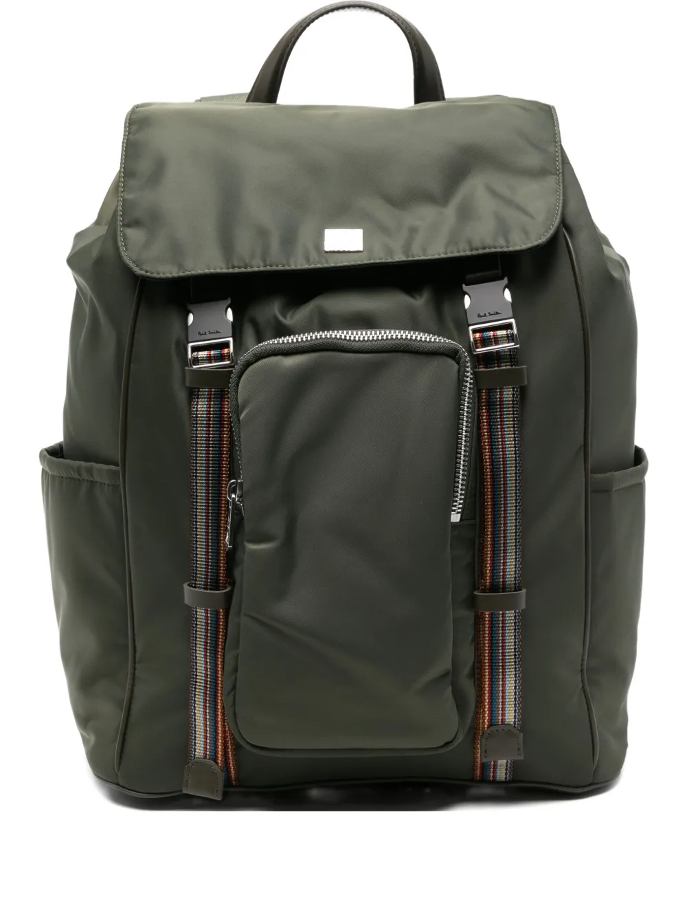 

Рюкзак с полосками Paul Smith, зеленый