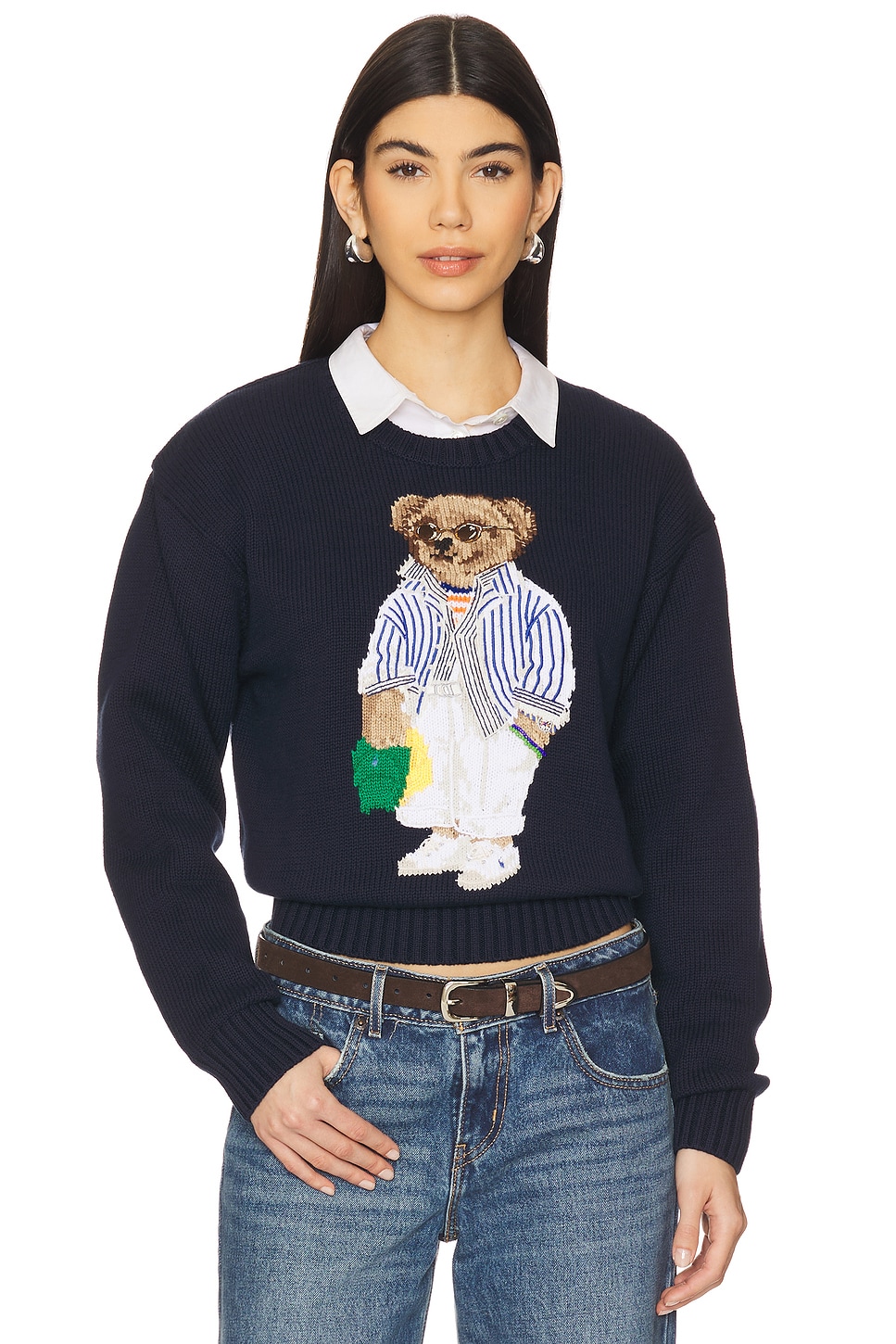 

Свитер из хлопка с медведем Polo Ralph Lauren, hunter navy multi