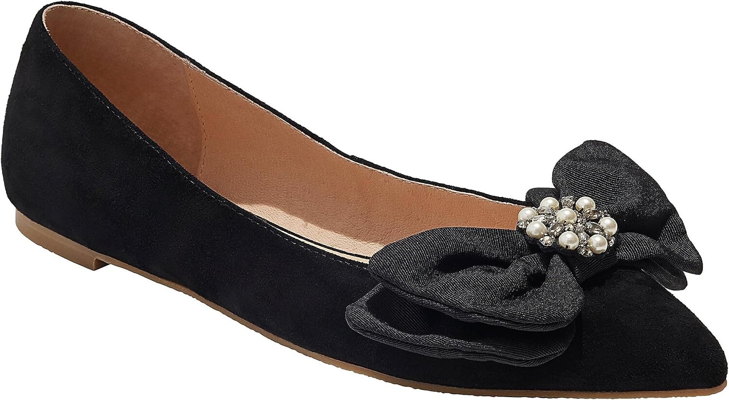 Туфли на плоской подошве Jack Rogers Debra Ornament Bow Ballet, черный