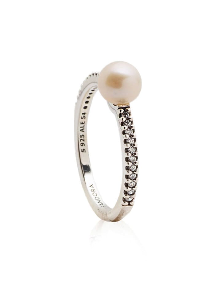 

Pandora Серебряное кольцо с драгоценными камнями и жемчугом