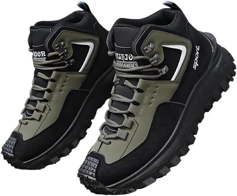 

Мужские походные ботинки Водонепроницаемые Легкие для трекинга ботинки Высокие на щиколотку Для улицы и дороги Мотокросс Защитные ботинки Generic, зеленый