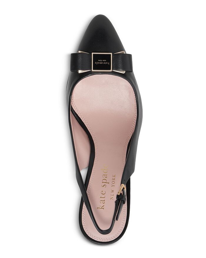 Женские туфли-лодочки с ремешком на пятке и боуди на высоком каблуке kate spade new york — фото 3