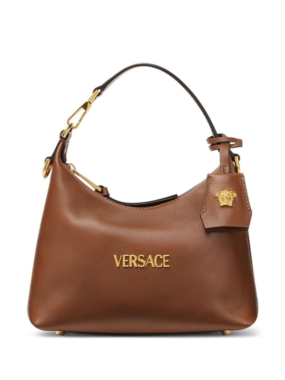 

Кожаная сумка Versace, коричневый
