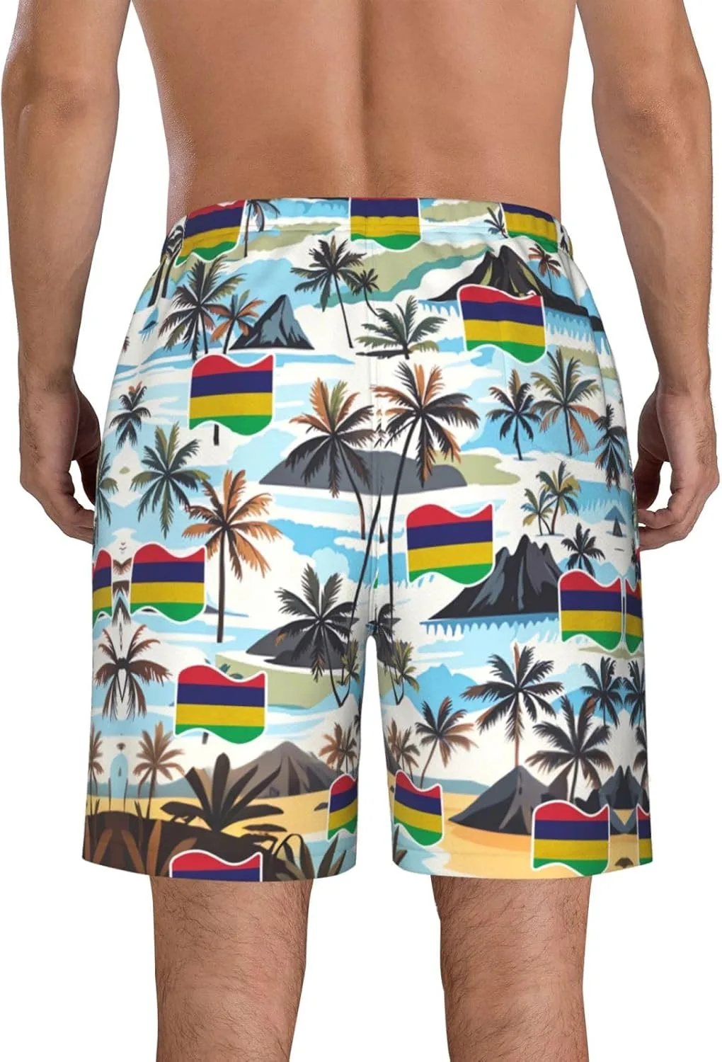 Мужские плавки-шорты с изображением мексиканского флага Мексики Generic, Mauritians Flag — фото 3