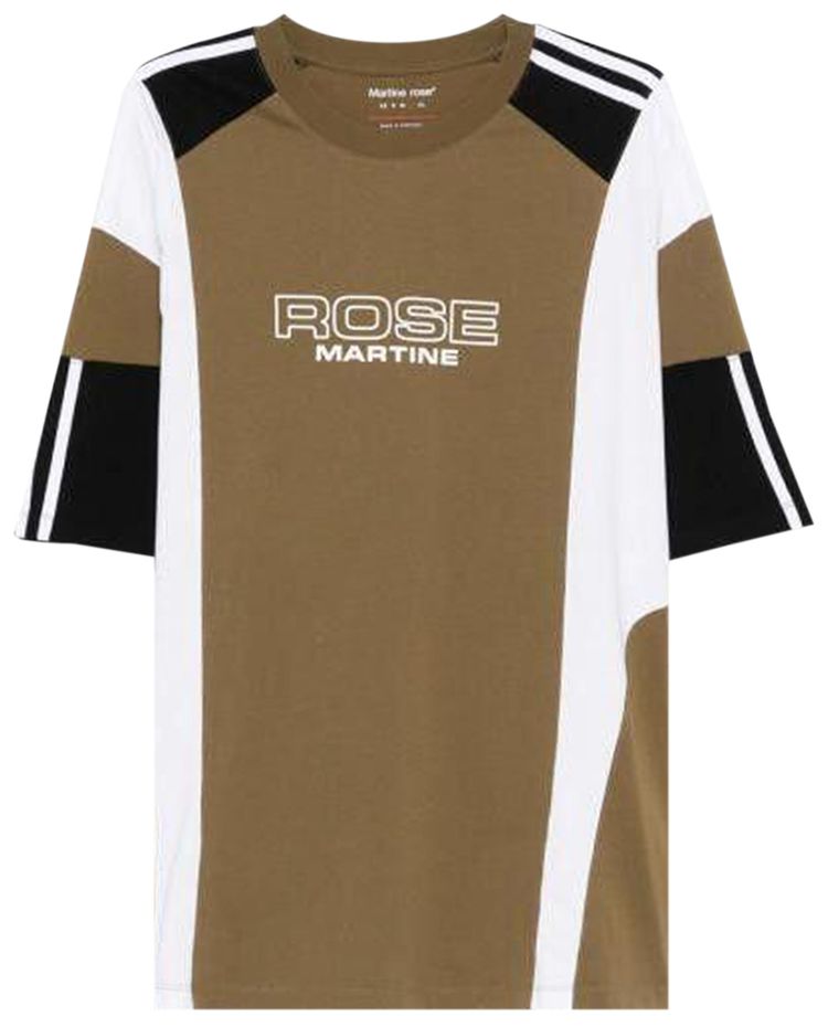 

Футболка Martine Rose Oversized Panelled T-Shirt 'Green/Khaki', зеленый