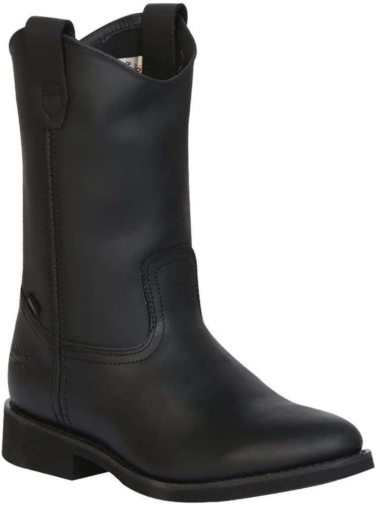 

Мужские подлинные премиальные кожаные ботинки Mil Rayas с натягивающимися носками, черные, прочные, устойчивые к скользящим скользящим ботинкам Ranch Construction Generic