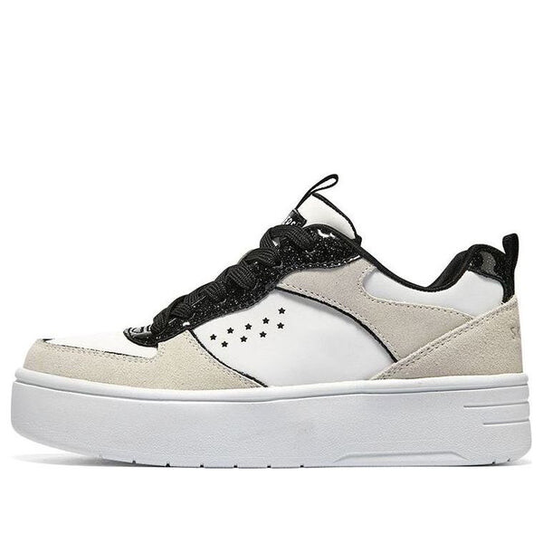 

Кроссовки court high 'white black' Skechers, бежевый