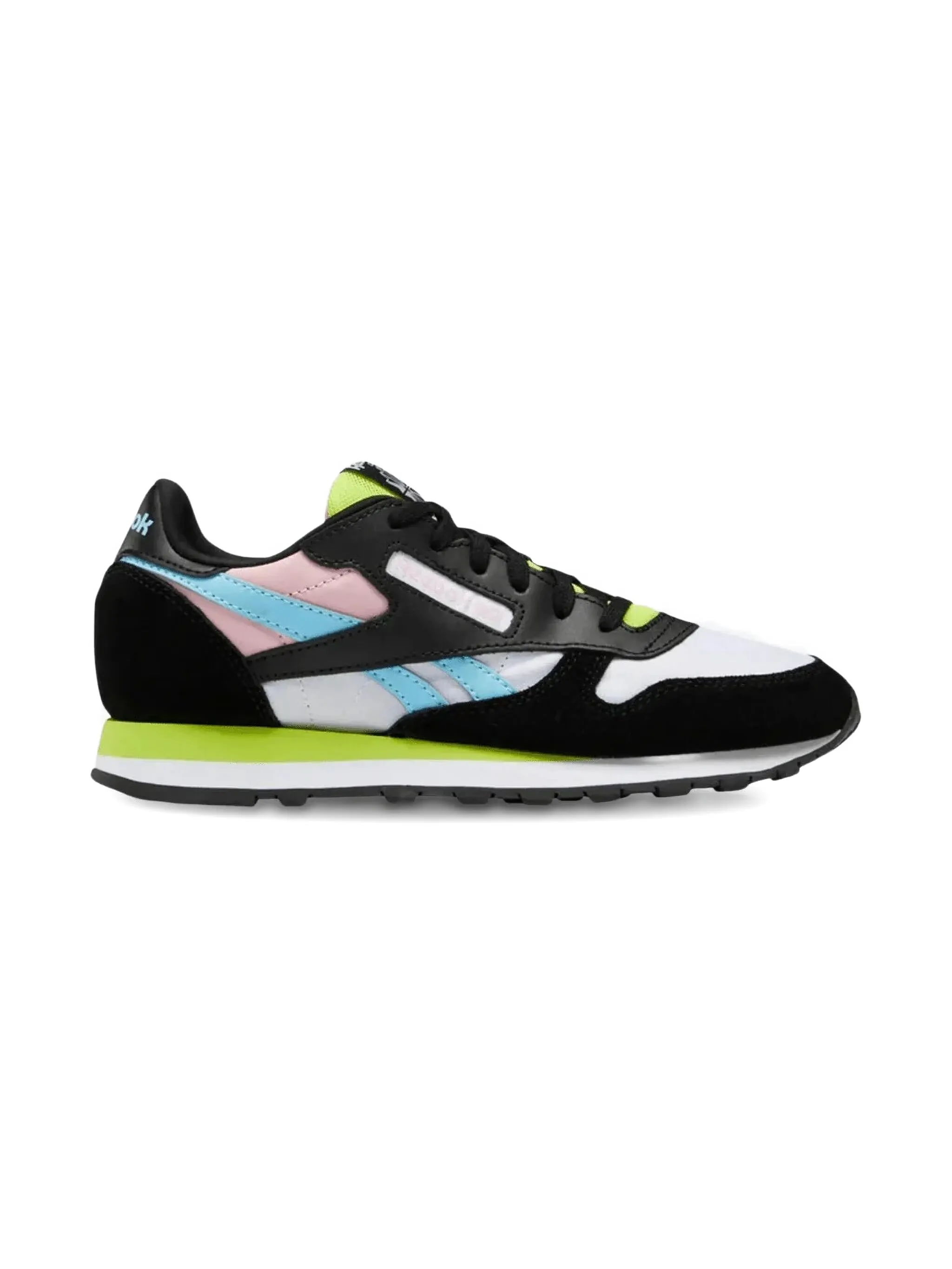 Кроссовки CL LTHR Black/Pink/Light Reebok Kids, черный — фото 2