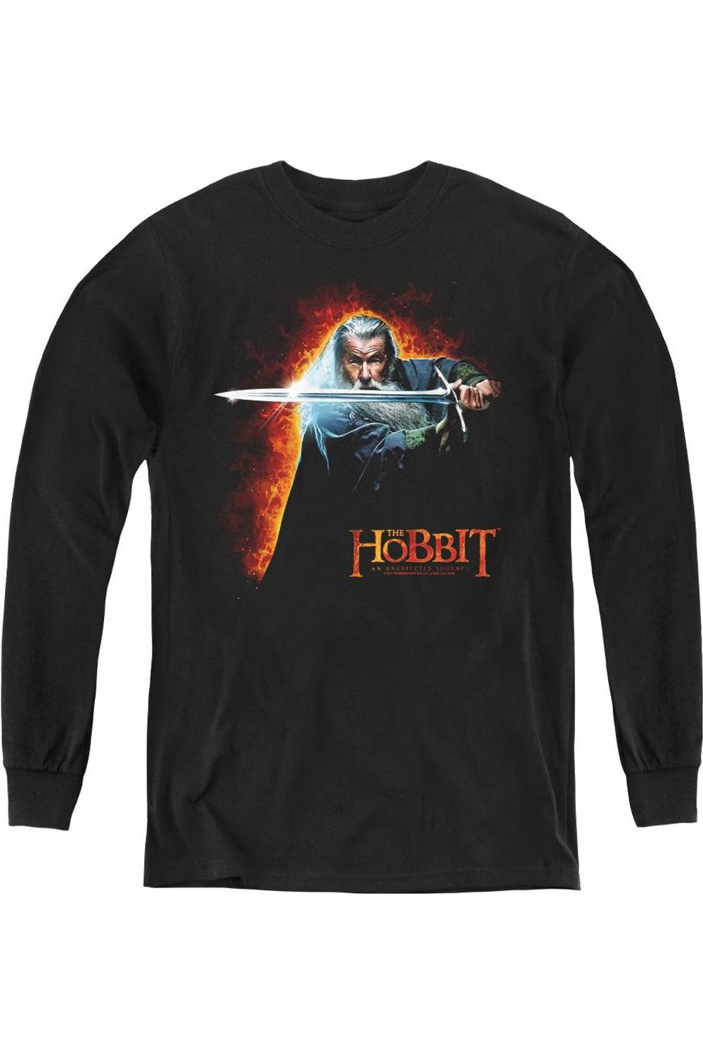 

Футболка с длинным рукавом The Hobbit Secret Fire Youth Gildan, черный