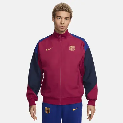 

Куртка Nike FC Barcelona Strike, цвет Noble Red/Obsidian/Deep Royal Blue/Club Gold