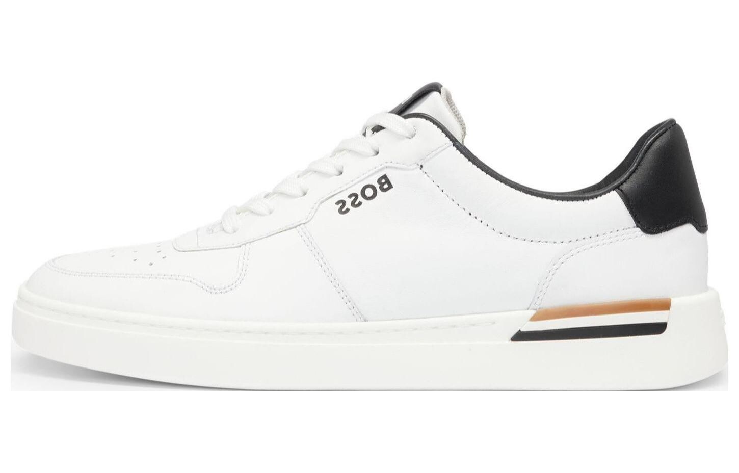 

Кроссовки BOSS Cupsole Logo-print Sneakers, белый