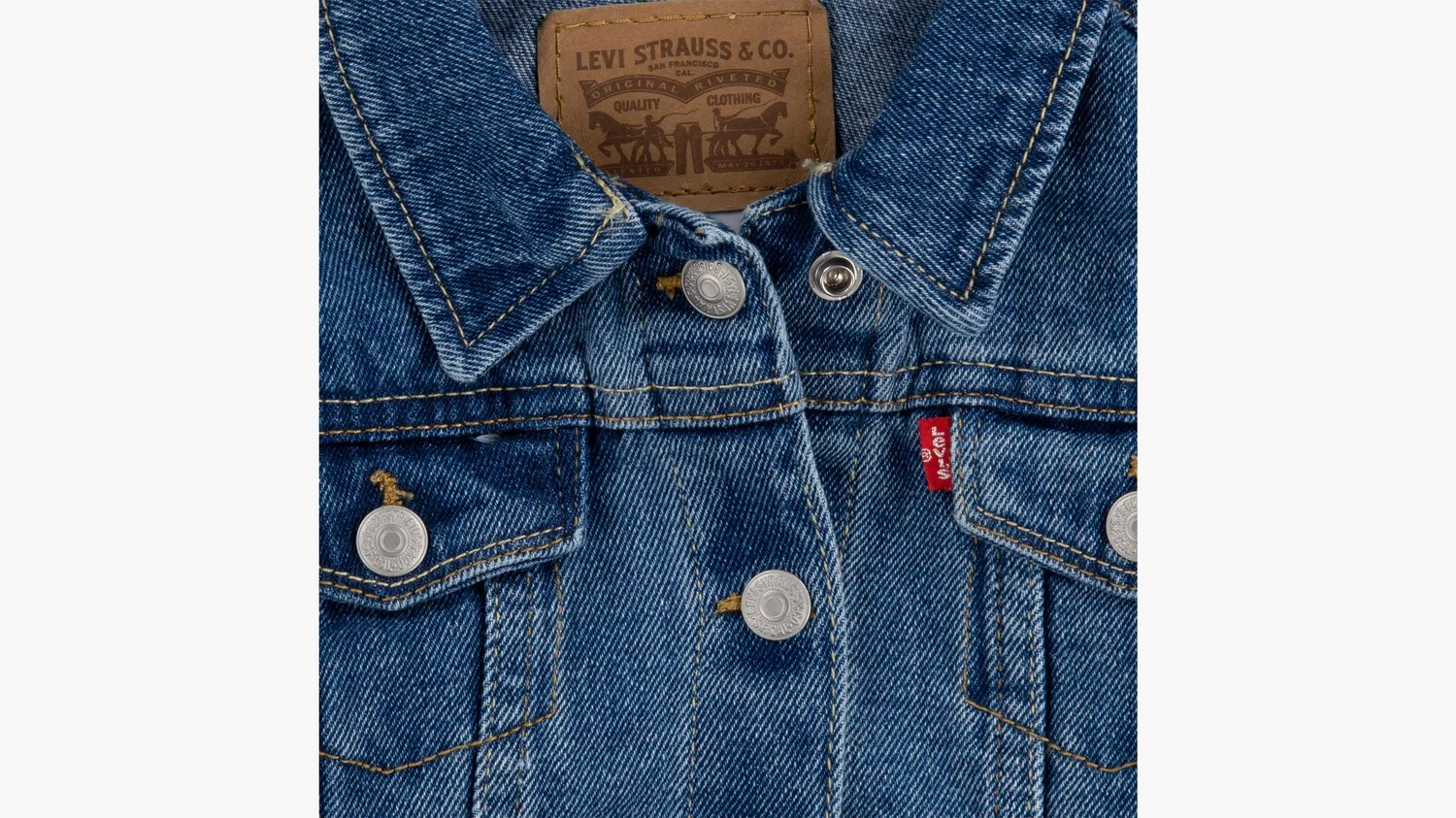Куртка дальнобойщика для девочек 4-6 лет Levi's, Medium Wash — фото 4