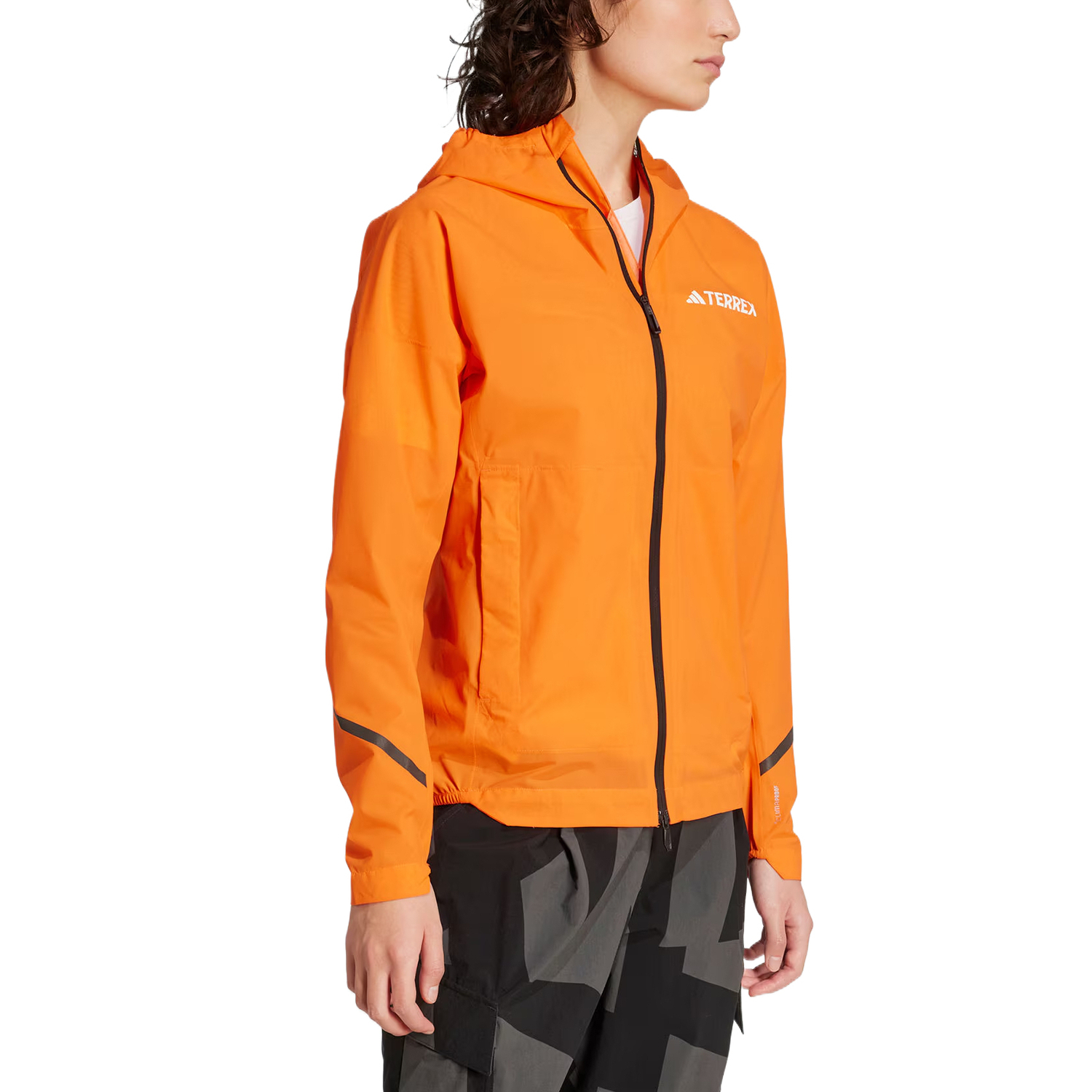 Adidas Женская ветровка для пешего туризма с влагоотводящим эффектом, Half Impact Orange — фото 4