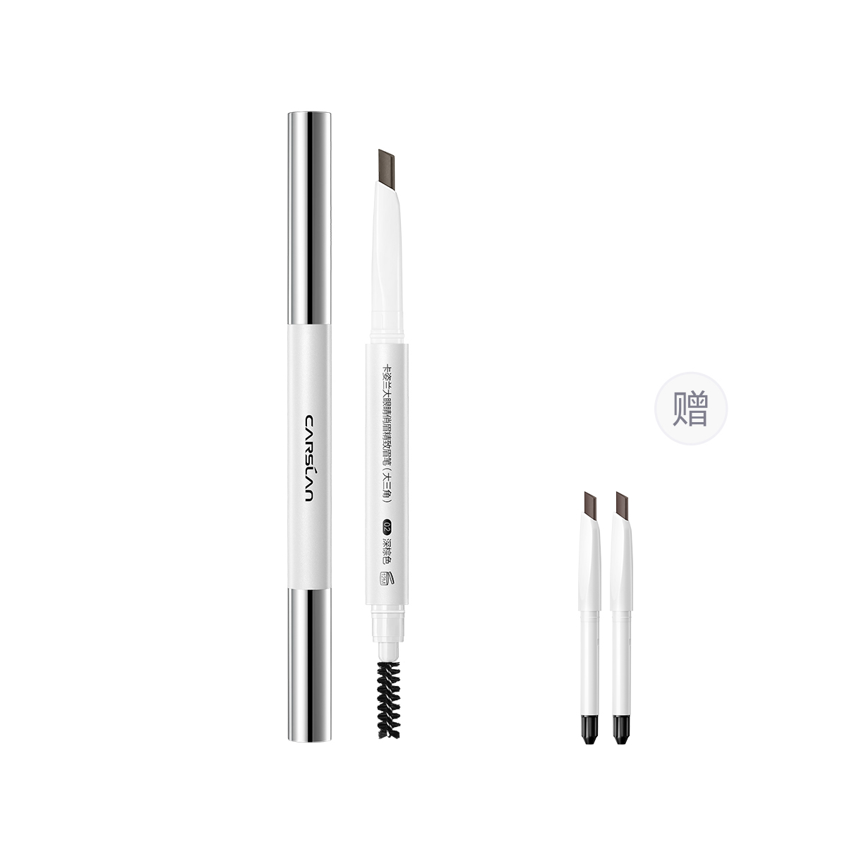 Карандаш для бровей Big Eyes Charming Eyebrows Refined водостойкий и устойчивый к поту, не смазывается, естественный Carslan — фото 2