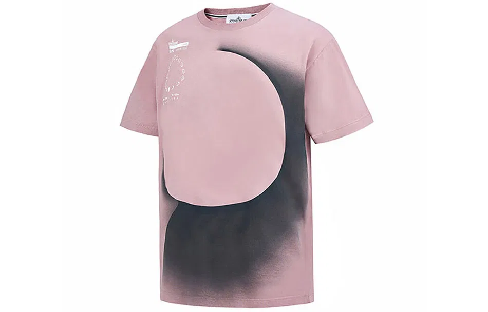 Футболка с принтом Stone Island Dusty Pink — фото 4