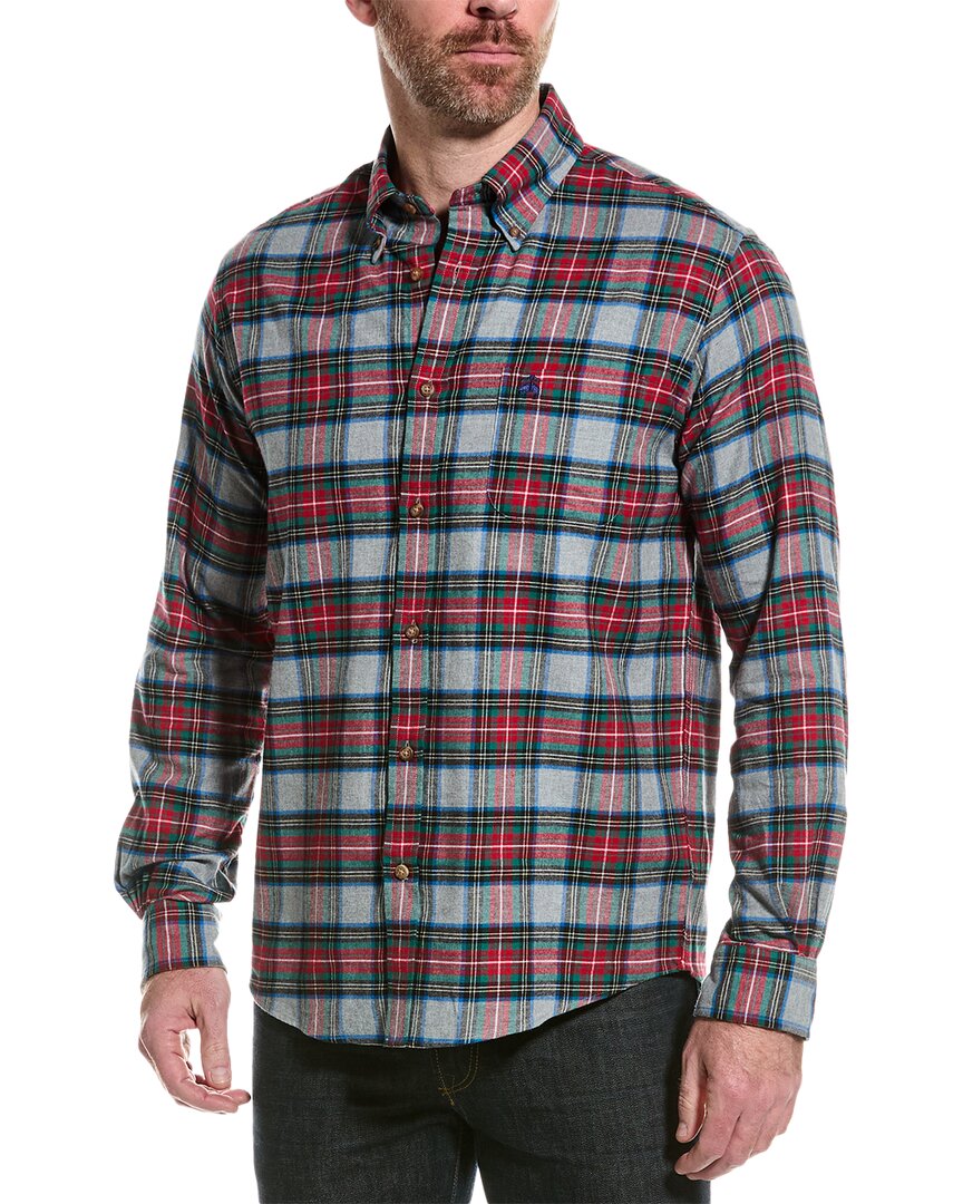 

Рубашка Brooks Brothers Regular Fit из фланели, серый