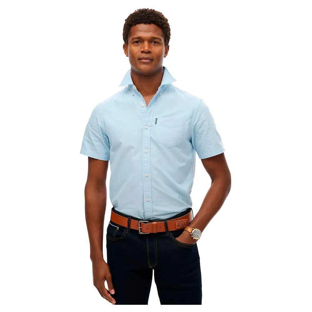 

Рубашка с коротким рукавом Superdry Oxford, синий