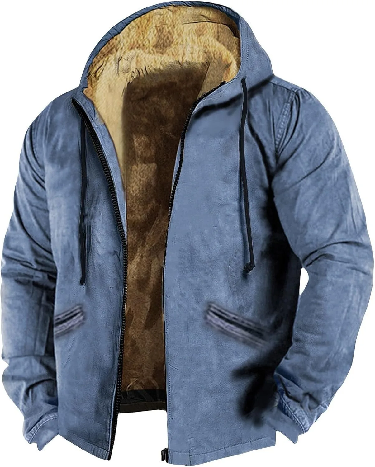 

Толстовка с капюшоном на молнии, утепленная флисом RODYETQQ