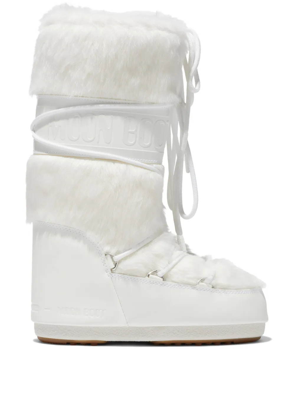 Сапоги женские Moon Boot с искусственным мехом, белый
