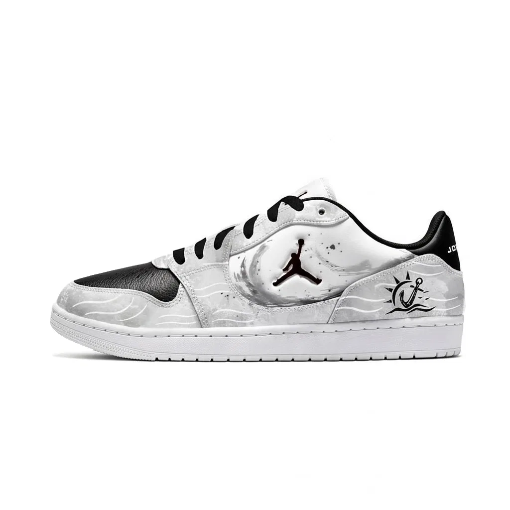 Кроссовки баскетбольные низкие Jordan COURT CONNECT Black White Gray