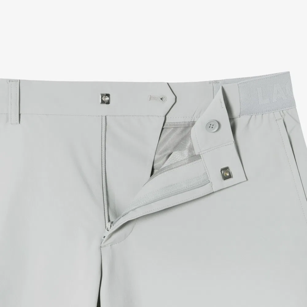 Мужские базовые бермуды из нейлона и полиуретана светло-серого цвета от Lacoste — фото 2