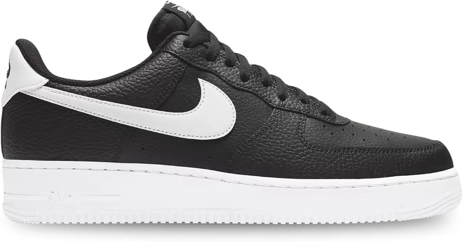 Мужские баскетбольные кроссовки Nike Air Force 1 07, Black White — фото 2