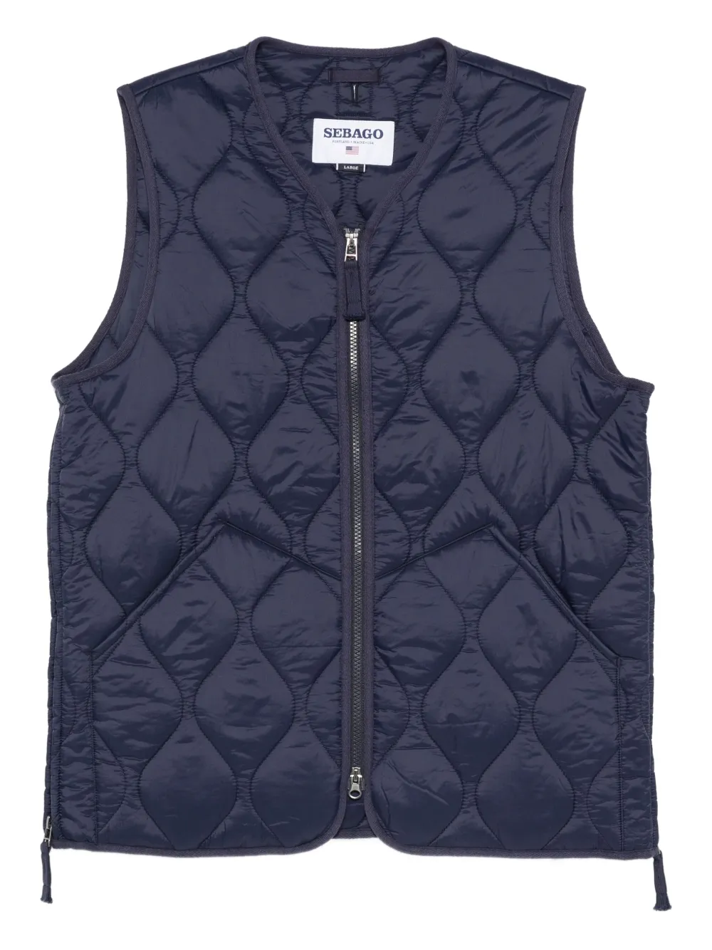 

Стеганый жилет на молнии Sebago, синий