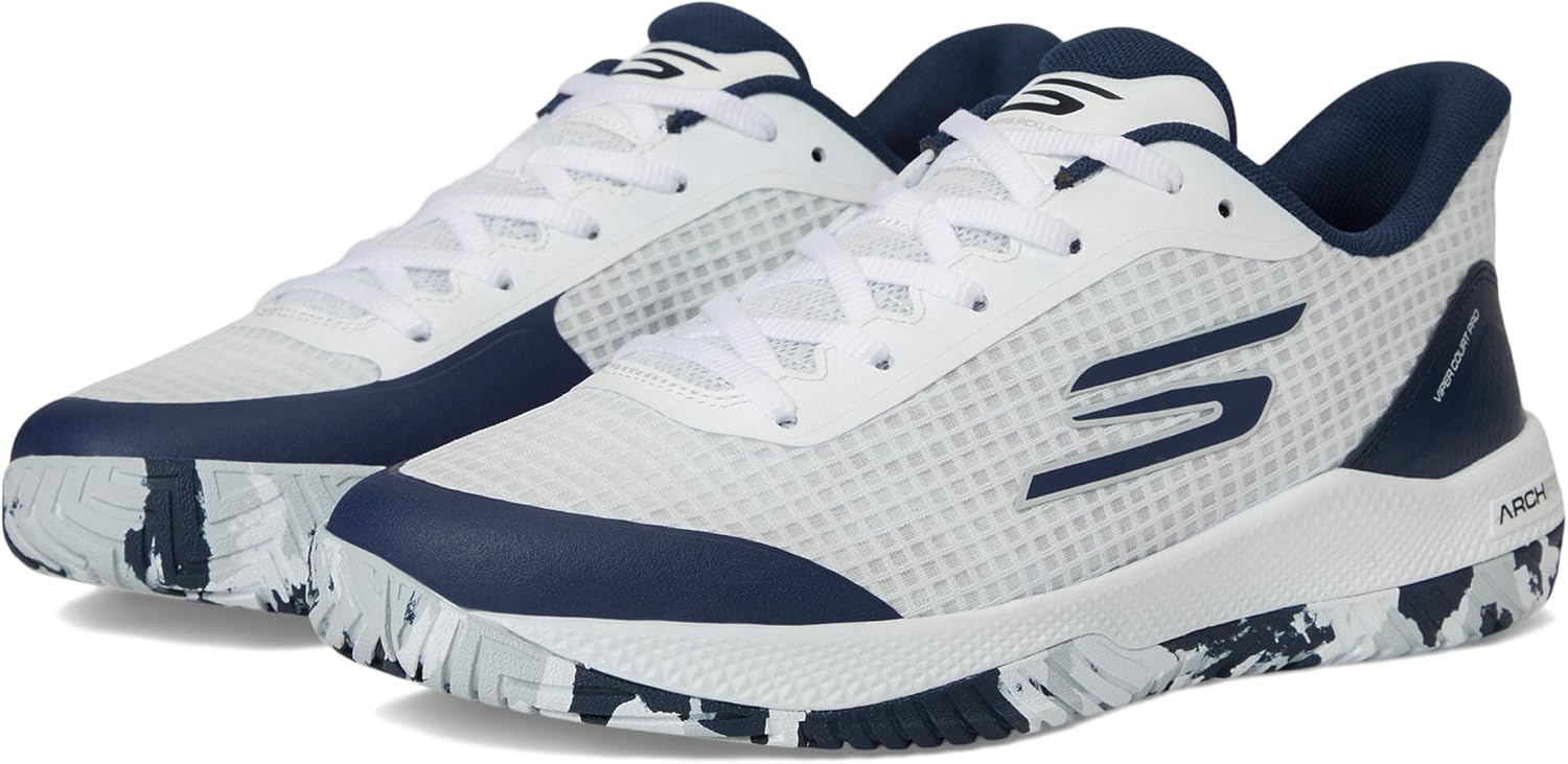 Мужские кроссовки Skechers Pickleball Viper Court Pro, белый/синий/темно-синий — фото 2