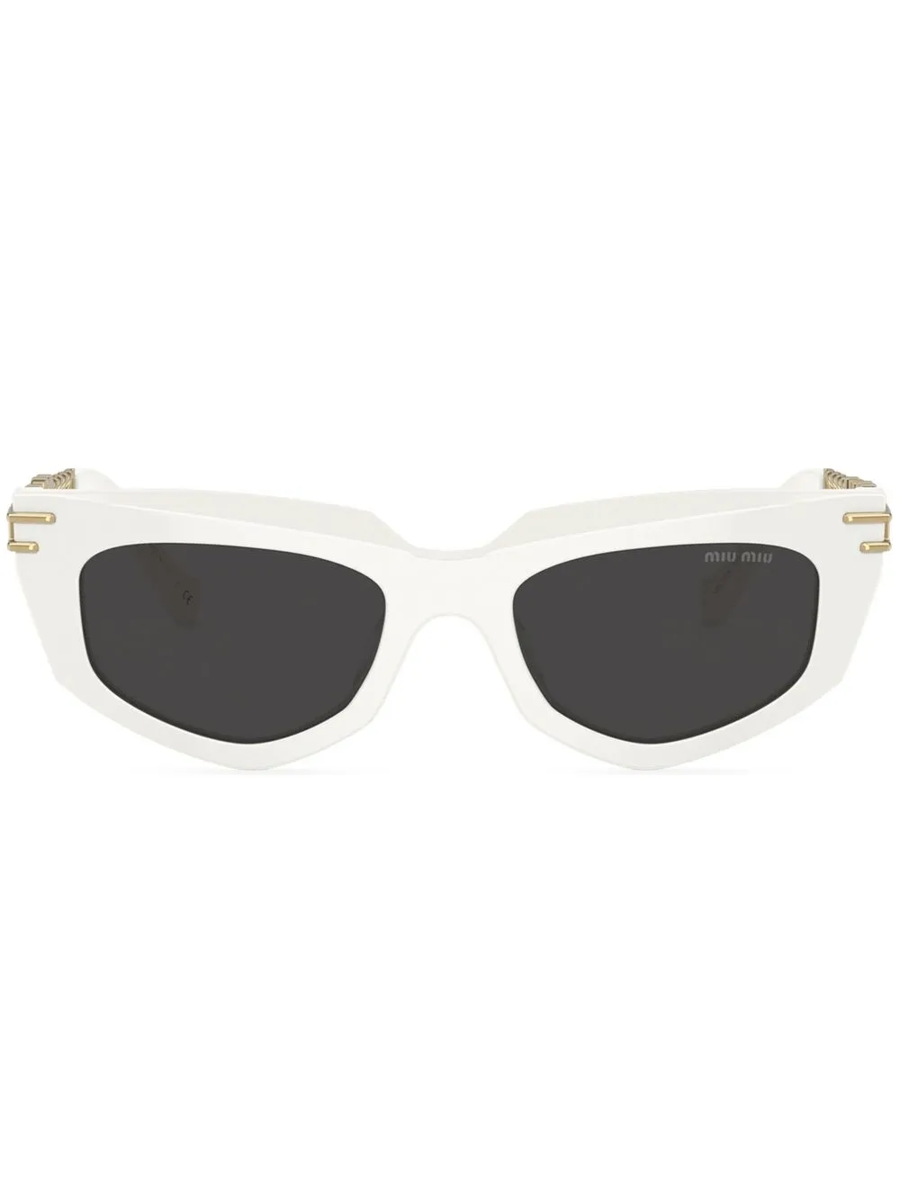 

Солнцезащитные очки в оправе 'кошачий глаз' Miu Miu Eyewear, белый