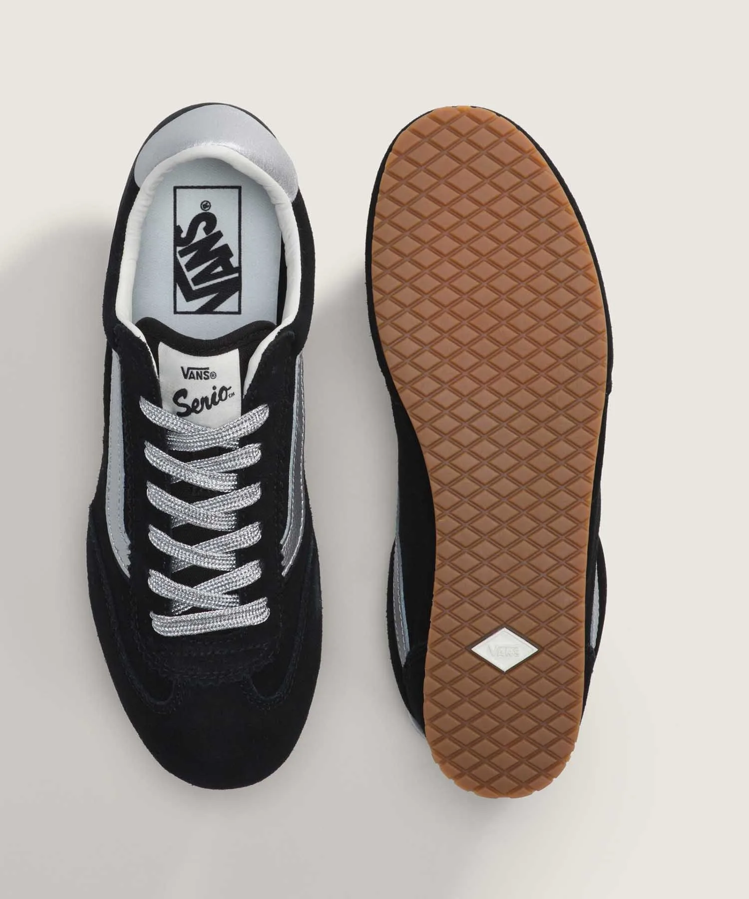 Кроссовки из натуральной кожи Super Lowpro VANS чёрные — фото 3