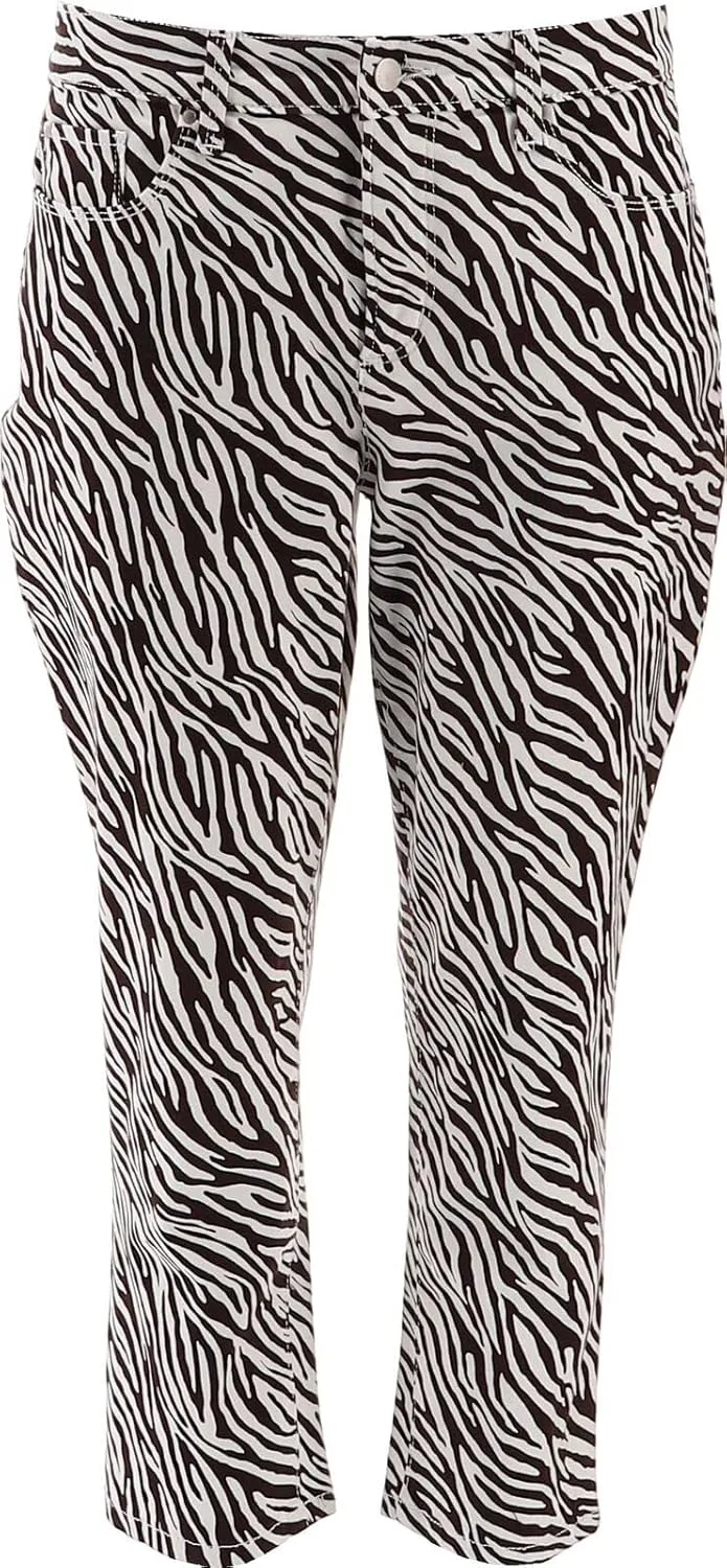 

Charter Club Bristol джинсы капри с эффектом контроля живота в полоску зебра Charter Club Damask