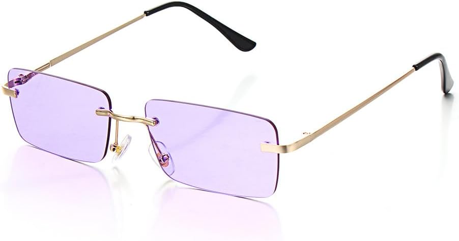 

1 шт. Винтажные прямоугольные солнцезащитные очки с градиентным переходом цвета, унисекс, модные солнцезащитные очки с защитой от УФ-излучения UV400 WNCKSQ, Style1-light Purple