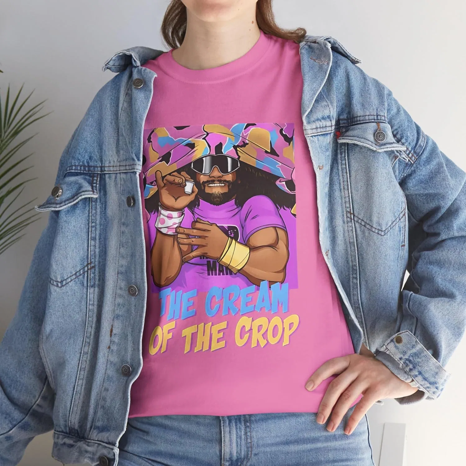 Футболка в винтажном стиле "Macho Man Cream of The Crop O Yeah" для рестлинга — фото 2