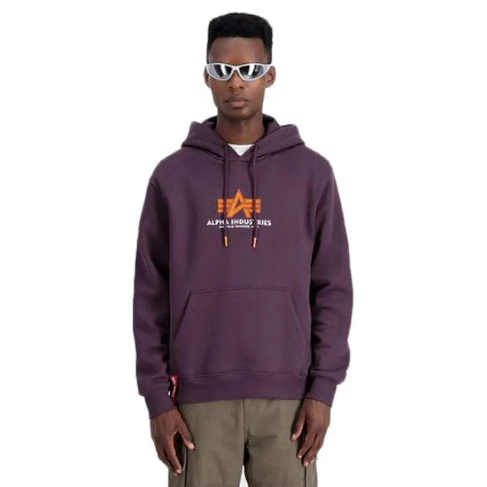 

Худи Alpha Industries Basic Rubber, фиолетовый