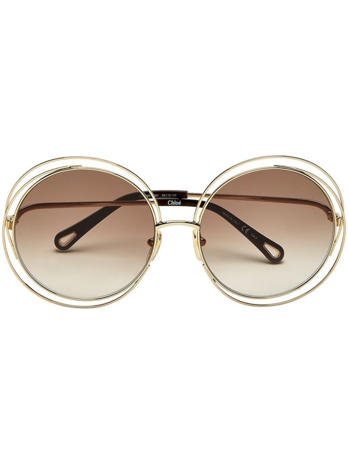 

Солнцезащитные очки в круглой оправе Chloé Eyewear, золотистый