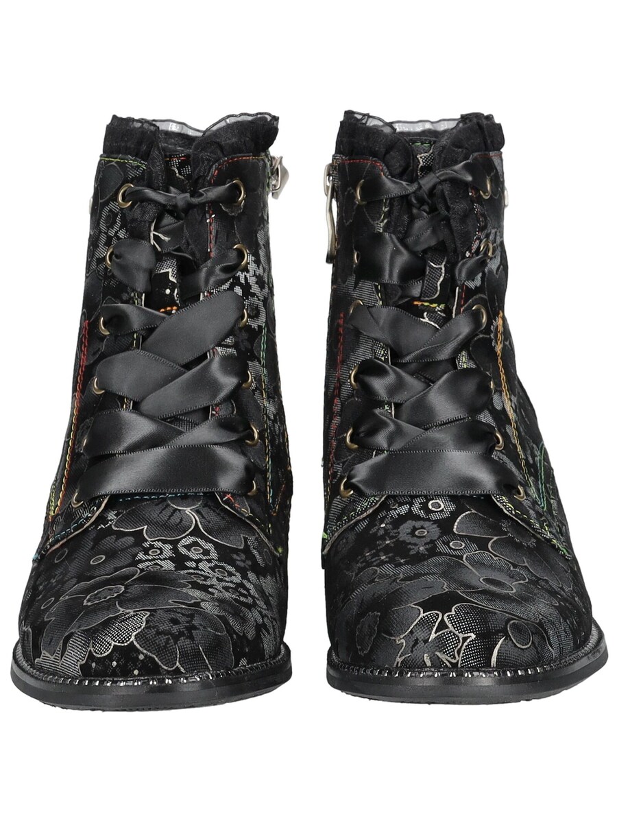 Ботильоны на шнуровке Laura Vita Lace-Up Ankle Boots, черный — фото 3