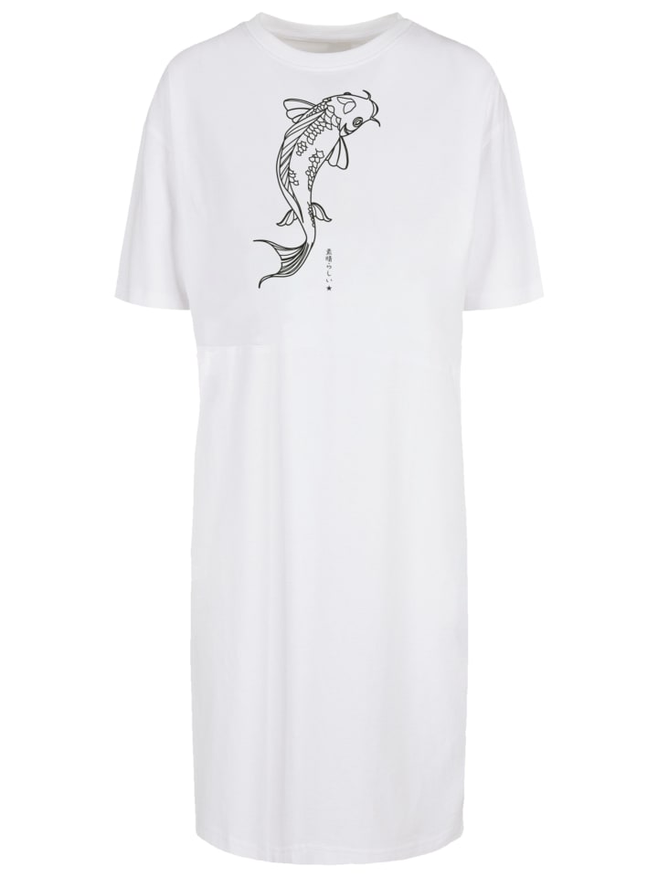 

Короткое платье F4NT4STIC Oversized Kleid Koi Karpfen Asia, белый