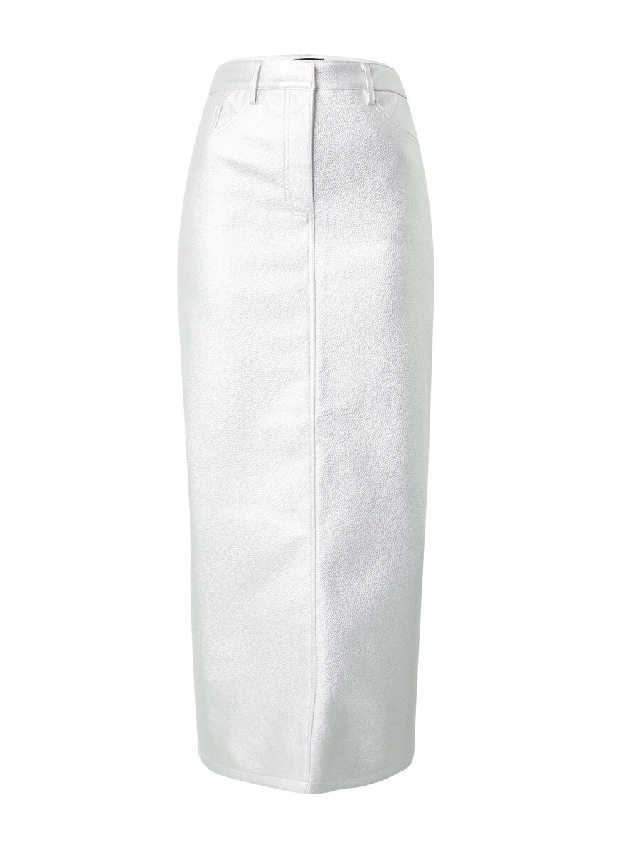 

Кожаная юбка Nasty Gal Skirt, серебряный