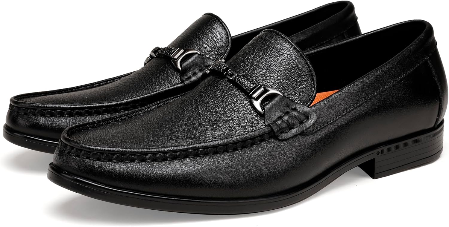 

Мужские кожаные туфли, классические пенни-лоферы с металлической пряжкой, повседневные, для вечеринок и официальных мероприятий, на подкладке, слипоны-лоферы для мужчин Generic, серый