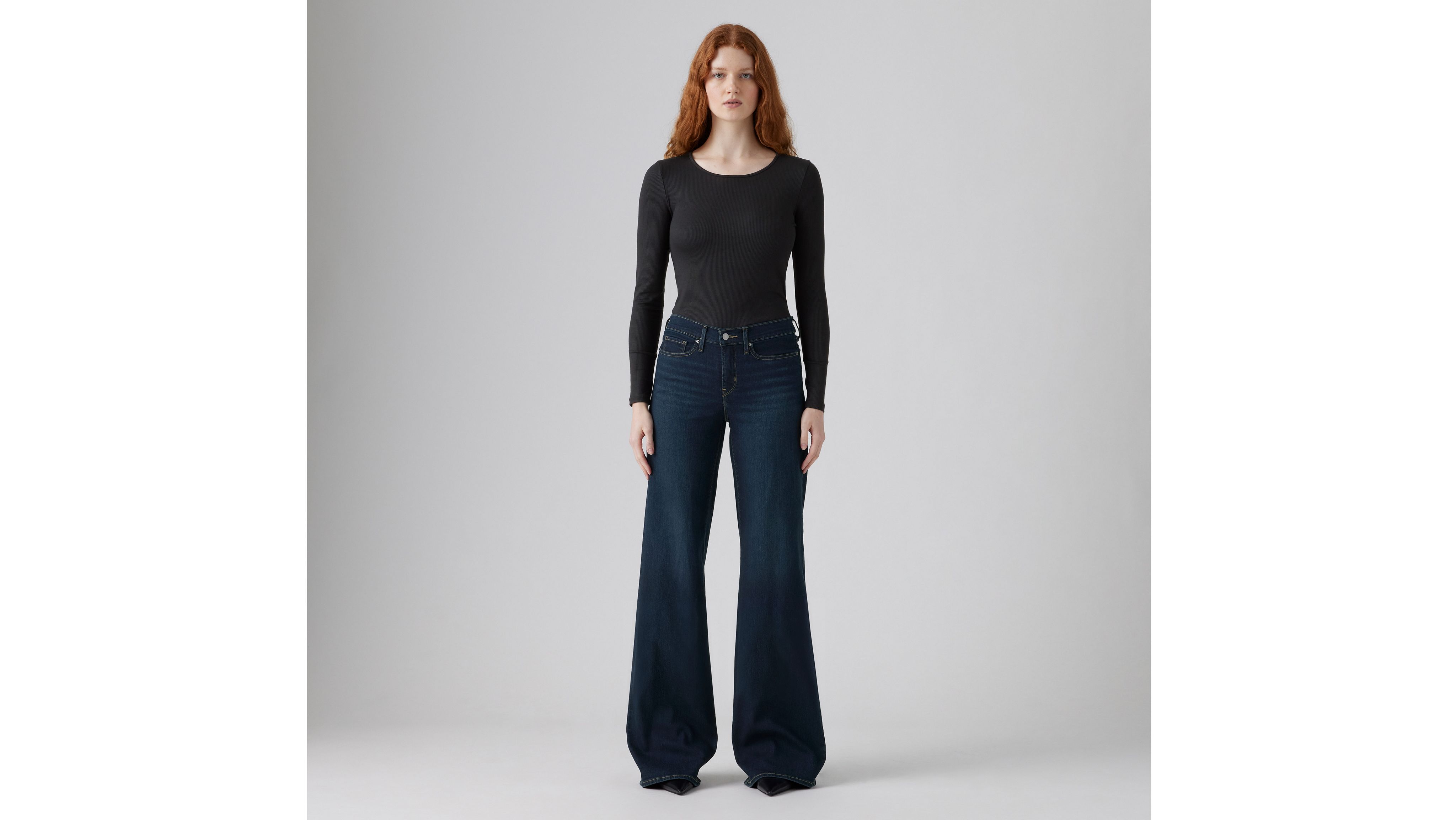 Женские джинсы 318 Shaping Wide Leg Levi's, Chances Are - Dark Wash — фото 2