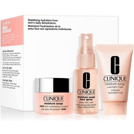 Набор для ухода за кожей Moisture Surge с автоматически восполняющим увлажняющим средством, спреем для лица и ночной маской, Clinique — фото 2