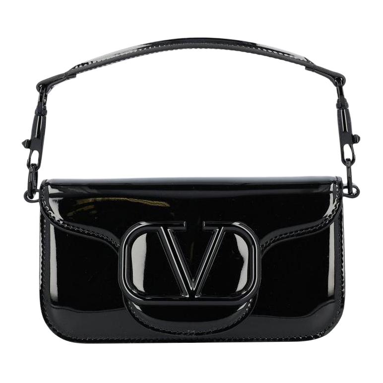 

Гладкая кожаная сумка через плечо на одно плечо женская черная Valentino