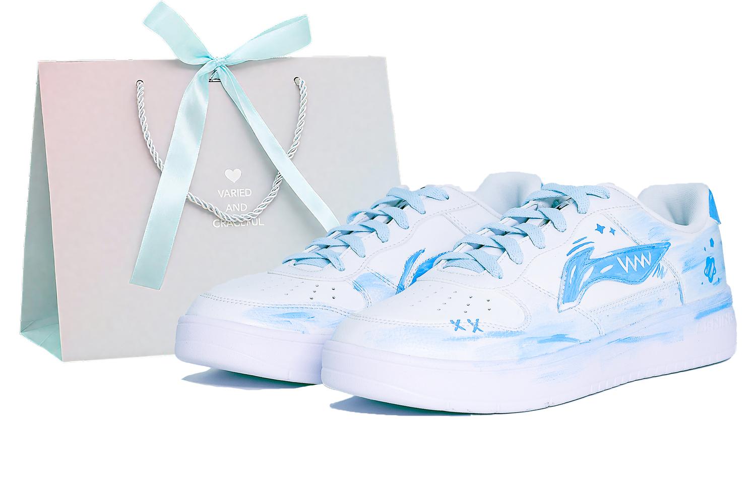 

Понтонные лодки устойчивые к истиранию увеличивающие высоту лоу-топ скейтборд кроссовки мужские LINING, светло-голубой