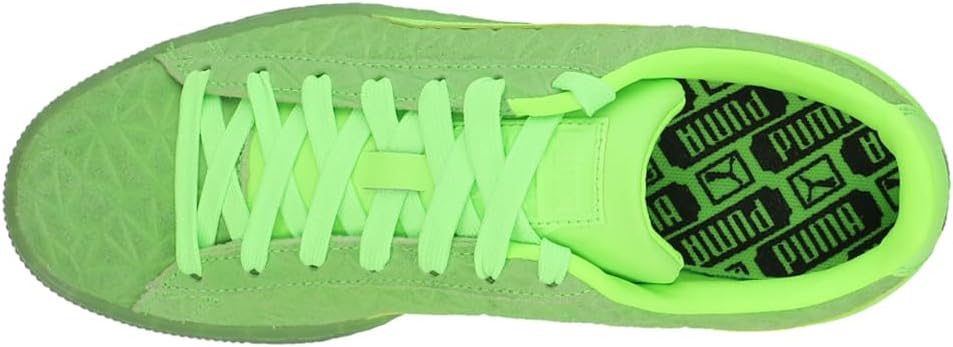 Детские кроссовки PUMA для мальчиков из замши Triplex Mono с шнуровкой, повседневные - зеленые — фото 4