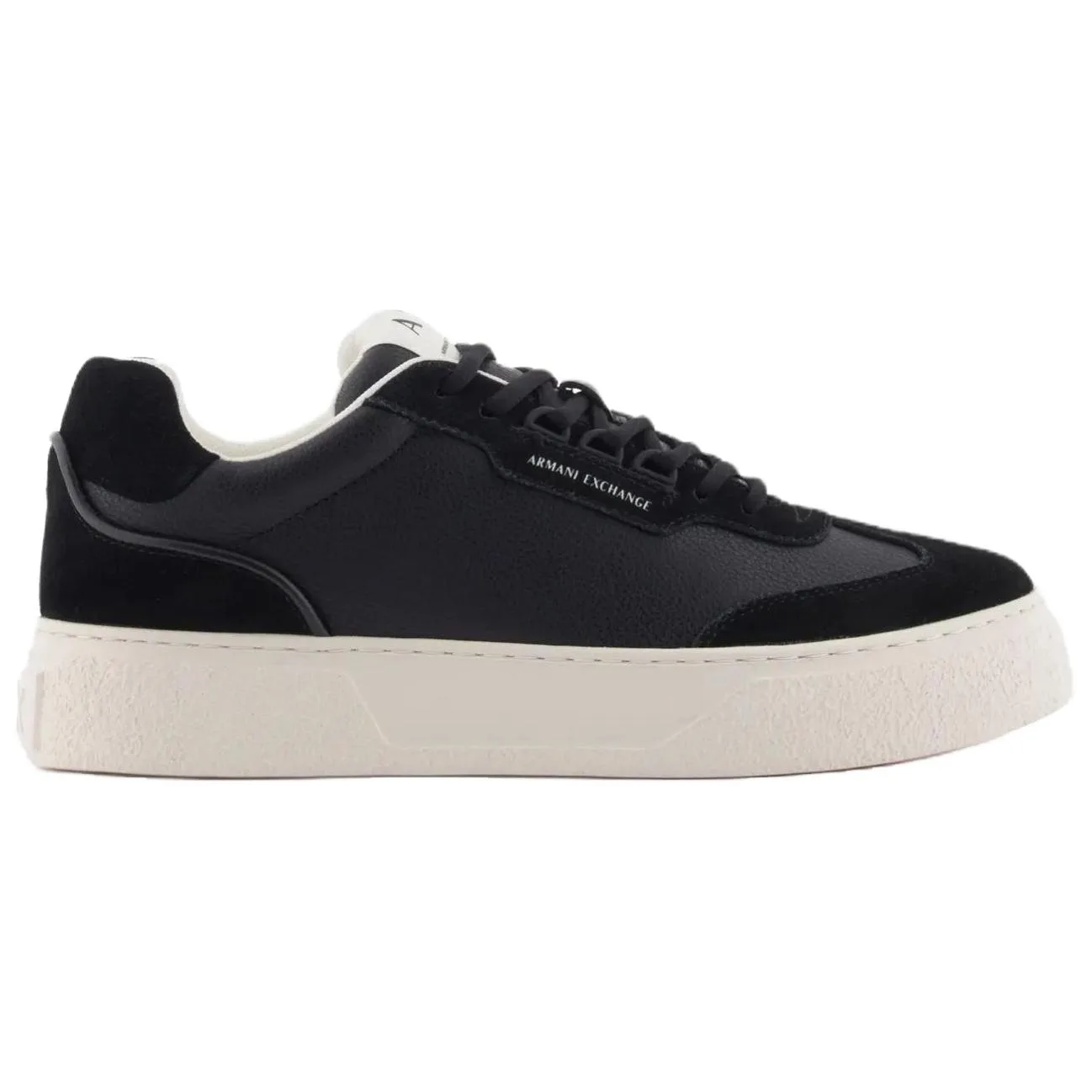 ARMANI EXCHANGE Кроссовки AE Cow Split Leather Low top Skateboard Shoes 4cm мужские черные — фото 3
